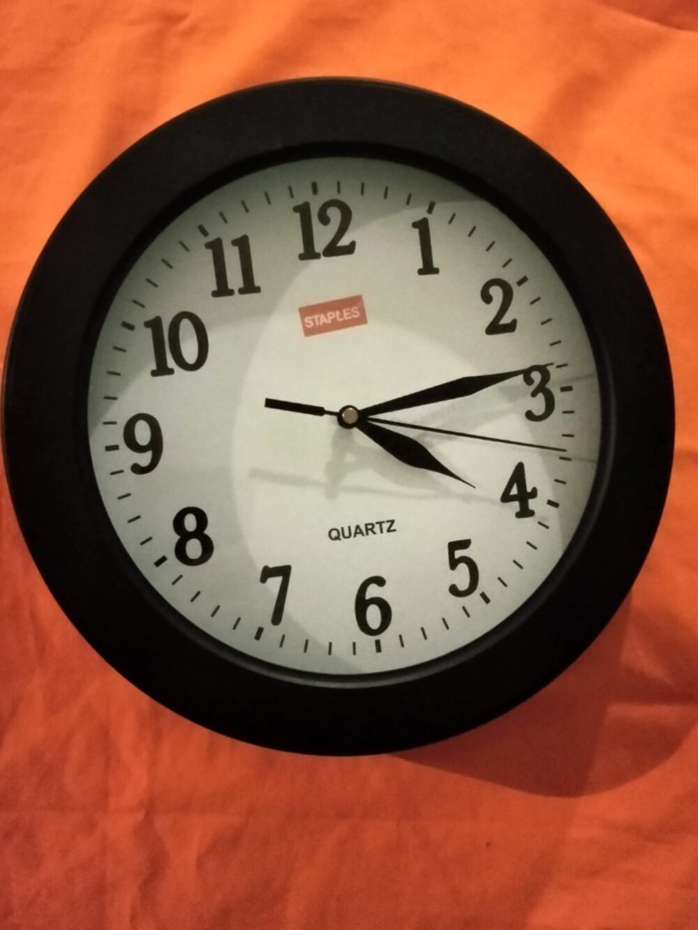 Staples Wall Clock, PVC, 10" Diameter (32436) ~ without Box!